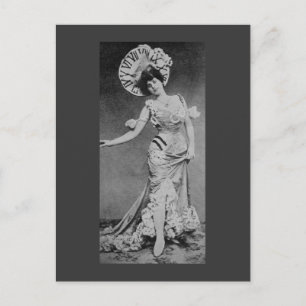 Dame Zeit Postkarte