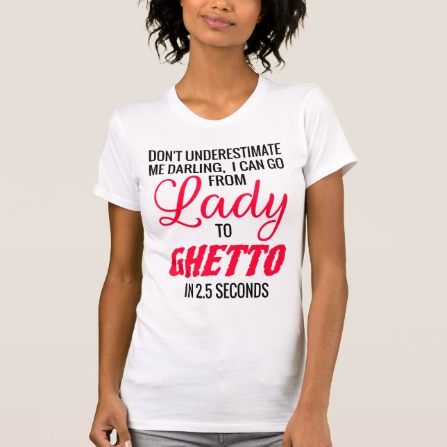 Dame zum Getto-Trägershirt T-Shirt (Vorderseite)