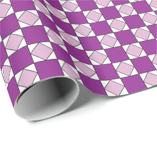 Damebrett Violettes Quadrat Diamant Damebrett Geschenkpapier