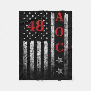 Damen 2028 Aoc Präsident Amerikanische Flagge Vint Fleecedecke