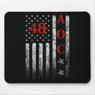 Damen 2028 Aoc Präsident Amerikanische Flagge Vint Mousepad