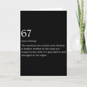 Damen 67 Definition Meme V-Ausschnitt Karte