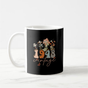 Damen 75 Jahre Alt Vintage 1948 75. Geburtstags-T- Kaffeetasse