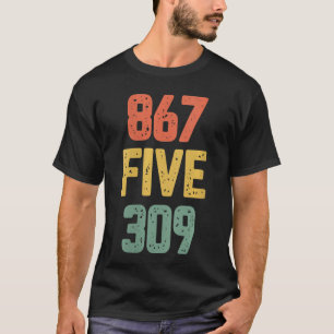 Damen 8675309 Nostalgisch Lustig 80er-Shirt Retro- T-Shirt