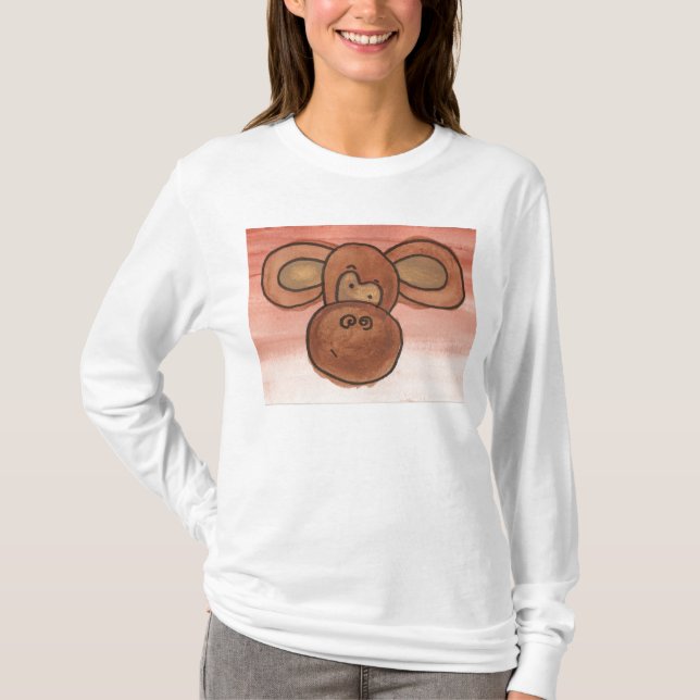Damen-Affe Hoodie T-Shirt (Vorderseite)