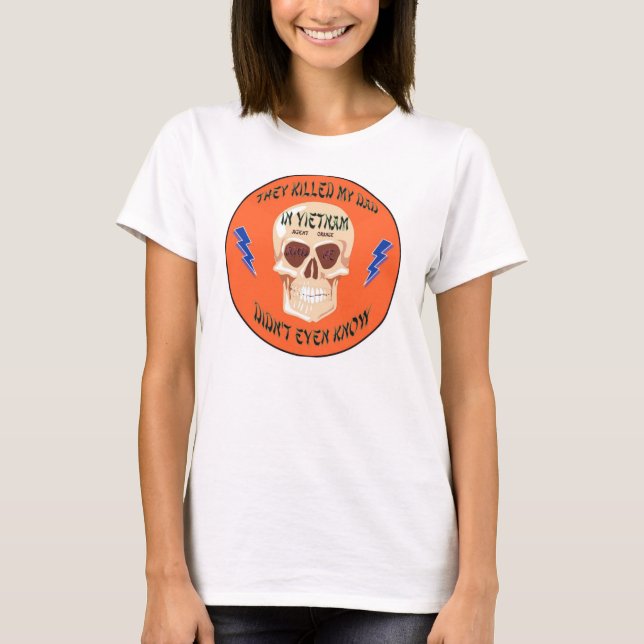 Damen-Agent-Orangen-T - Shirt (Vorderseite)