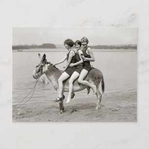 Damen am Arlington Beach, 1924 Postkarte