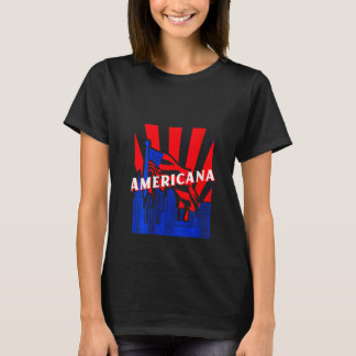 Damen Americana, Stadt, Flagge, BJJ, Jiu Jitsu, MM T-Shirt