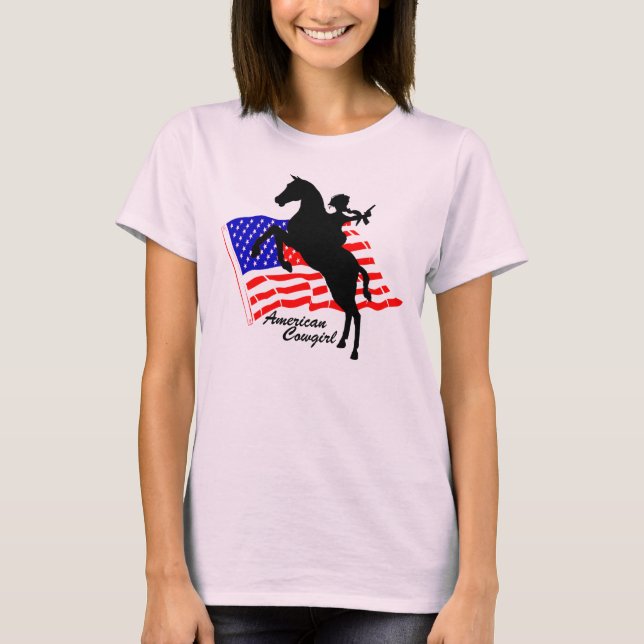 Damen-amerikanisches Cowgirl-Baby - Puppe T - T-Shirt (Vorderseite)