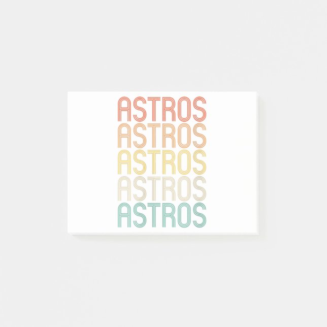 Damen Astros  Post-it Klebezettel (Vorderseite)