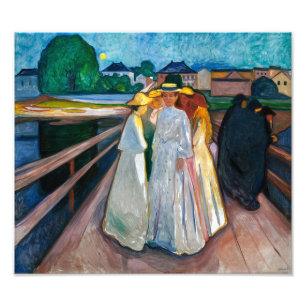 Damen auf der Brücke Edvard Munch Fotodruck
