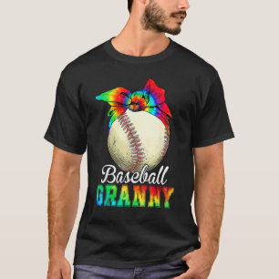 Damen Baseball Oma Tie Dye Muttertag T-Shirt