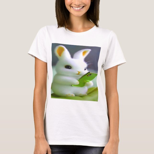Damen Basic T-Shirt – Buntes digitales Design | (Vorderseite)