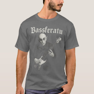 Damen Bassferatu Gothic Horror Halloween Bass Gita T-Shirt