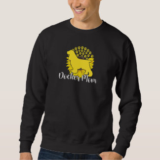 Damen Bestes Docker Mama Sonnenblume Hundepfoten M Sweatshirt