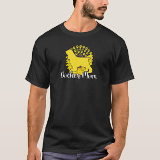 Damen Bestes Docker Mama Sonnenblume Hundepfoten M T-Shirt