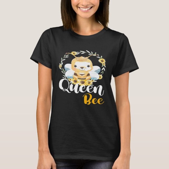 Damen Bienenkönigin Niedliche Honigbiene Bienensto T-Shirt (Vorderseite)