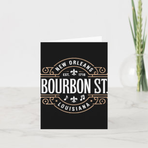 Damen Bourbon Street New Orleans Musik Est 1718 V Karte
