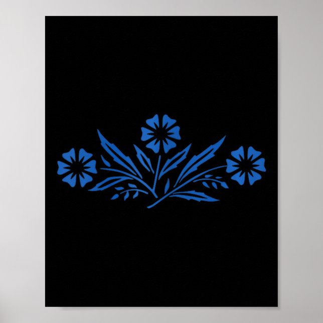 Damen Cornflower Blue Poster (Vorne)
