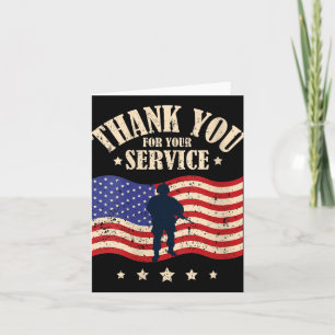 Damen Dankeschön für Ihren Dienst, Veteran V-Aussc Karte