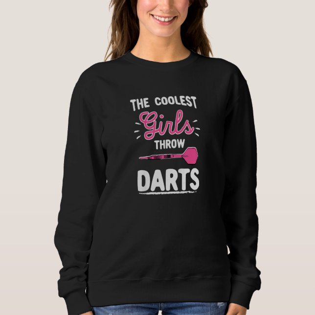 Damen Dartboard Player Girls Throw Da Sweatshirt (Vorderseite)