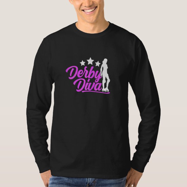 Damen Derby Diva  Roller Derby T-Shirt (Vorderseite)