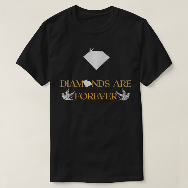Damen Diamanten sind Forever Design mit Doves für T-Shirt (Design vorne)