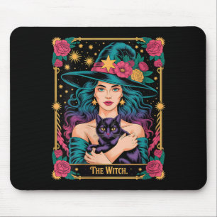 Damen Die Hexenkarte Halloween Gothic Witchy Mousepad