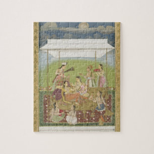 Damen, die Musik in einem Garten, von der Puzzle