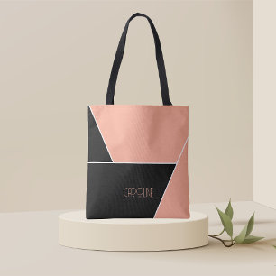 Damen Elegant Einfaches Muster Schwarz Cute Tote