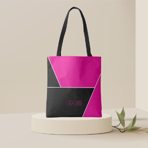 Damen Elegant Einfaches Muster Schwarz Cute Tote B