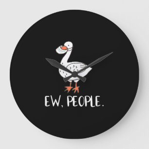 Damen Ew Leute Funny Duck Face Maske Große Wanduhr