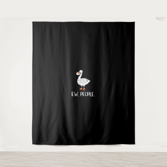 Damen Ew Leute Funny Duck Face Maske Wandteppich (Vorderseite)