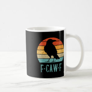 Damen F-caw-f Schwarz Krähe Schwarzer Vogel Retro Kaffeetasse