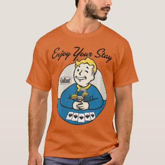 Damen Fallout Videospiel Vault Boy Poker Genieße d T-Shirt