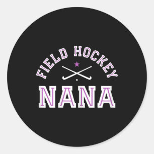 Damen Feldhockey Nana stolze Oma Sport Oma Runder Aufkleber