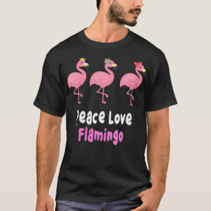 Damen Funny Flamingos, Liebe des Friedens, Rosa Fl T-Shirt