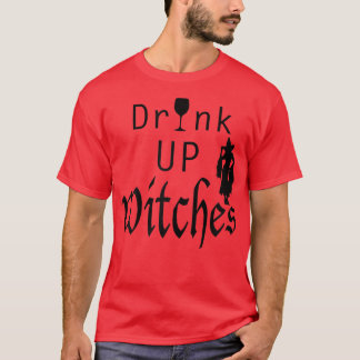 Damen Funny Ladys Halloween Drink UP Hexen gewinne T-Shirt