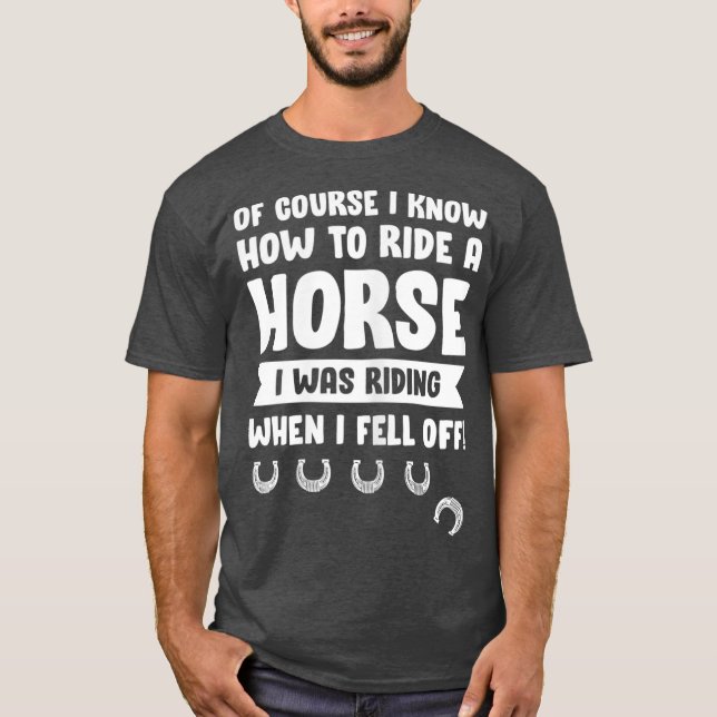 Damen Funny Reiten Männer Frauen Cowboys T-Shirt (Vorderseite)