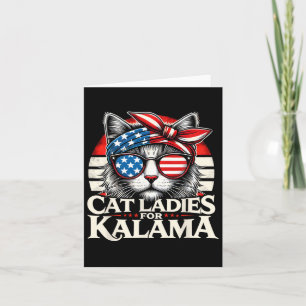 Damen für Kamala Harris 2024 Kinderlose Katze Lady Karte