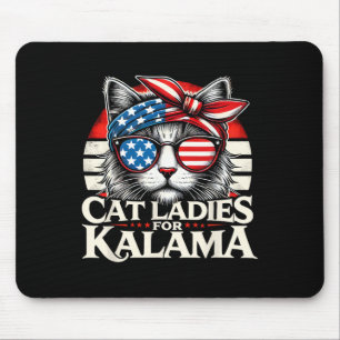 Damen für Kamala Harris 2024 Kinderlose Katze Lady Mousepad