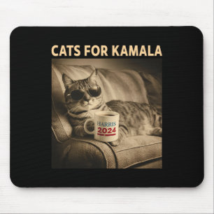 Damen für Kamala Lustige Katze 2024 Präsident Kama Mousepad