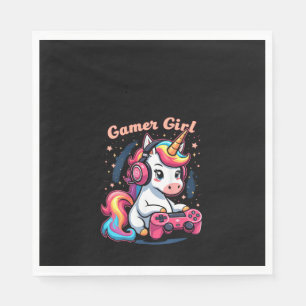Damen Gamer Girl Einhorn Tank Top Serviette