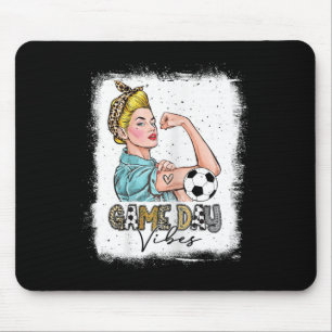 Damen gebleichtes Fußballspiel Tagesvibes Fußballm Mousepad