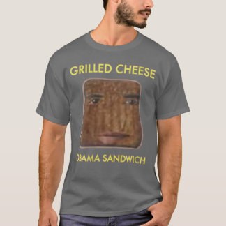 Damen gegrillter Käse Obama Sandwich VNeck 1 T-Shirt
