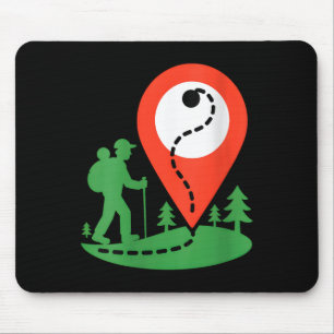 Damen Geocaching Wandern V-Ausschnitt Mousepad