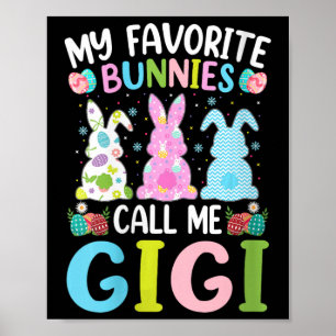Damen Gigi Bunny Meine Lieblingskaninchen nennen m Poster