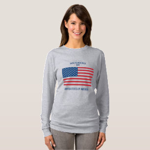 "Damen 'God Bless The USA' Langarm-Shirt" T-Shirt