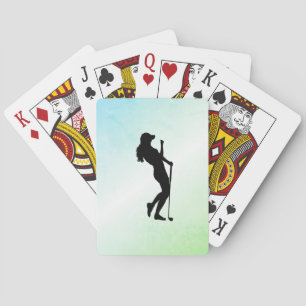 Damen Golf Grün Spielkarten