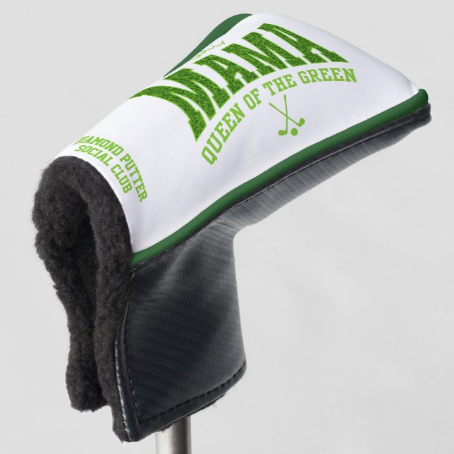 Damen Golf MAMA QUEEN DES GRÜNEN PUTTER Headcover (3/4 Vorderseite)